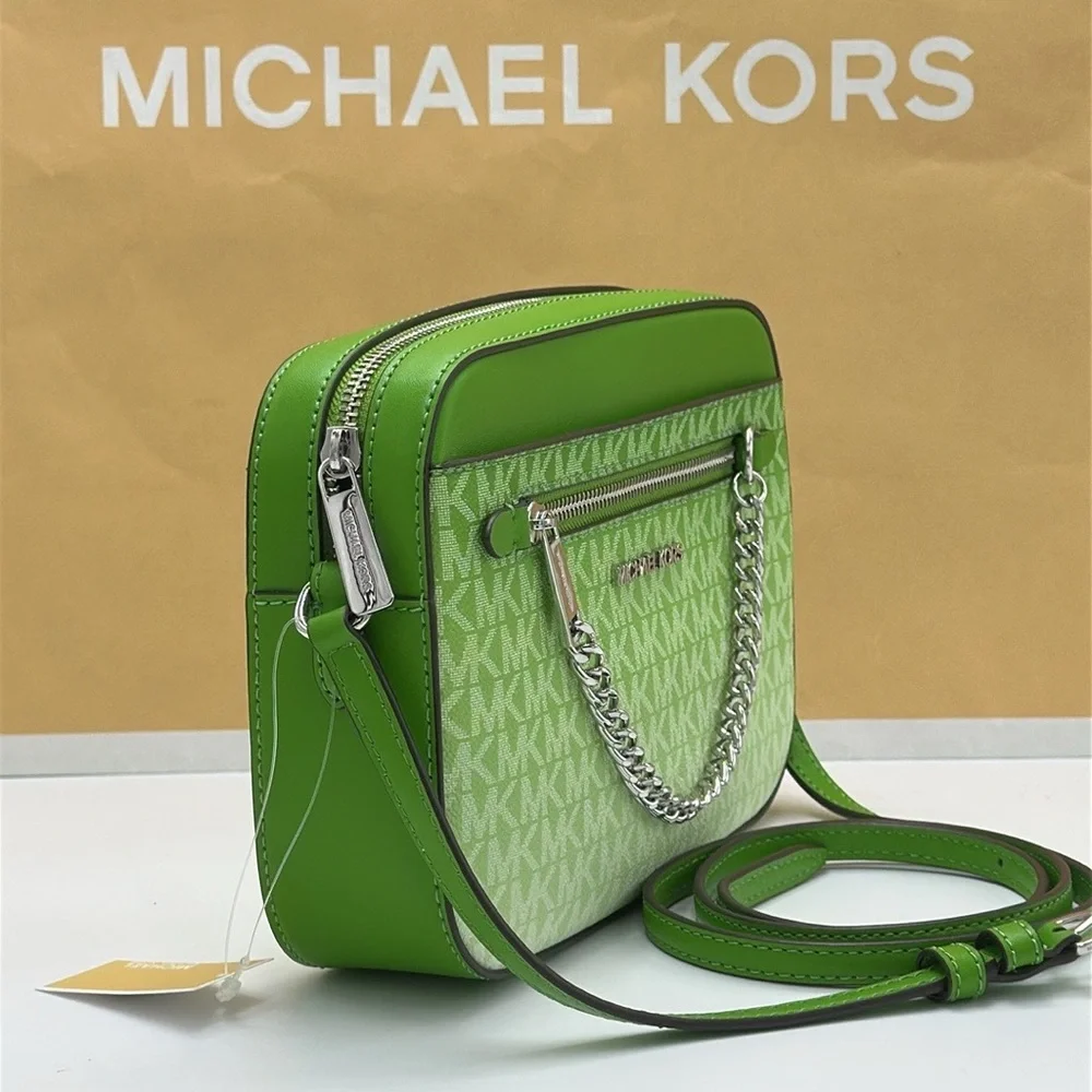 Michael Kors Jet Set Large East West Ombré Signature Logo Crossbody Body Jungle